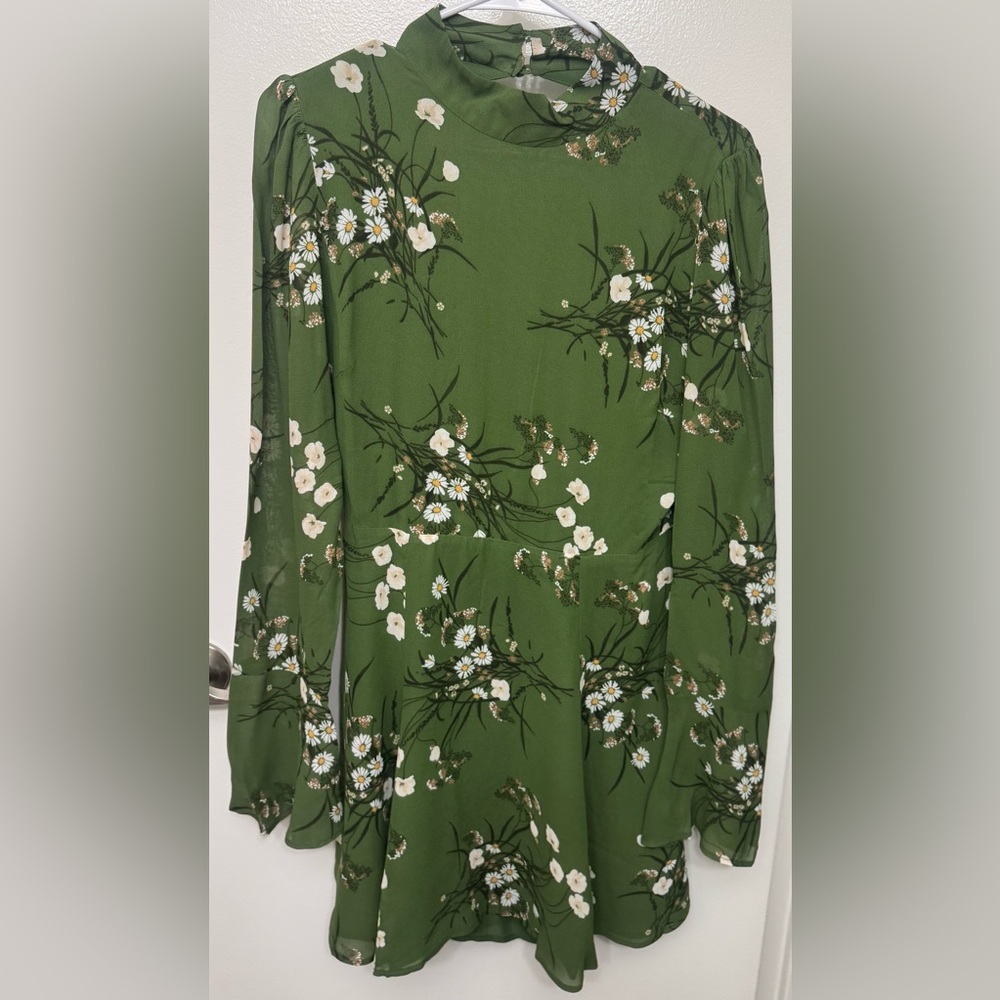 NWT Reformation Persis Floral Long Sleeve Mini Dress | Romantic Dress